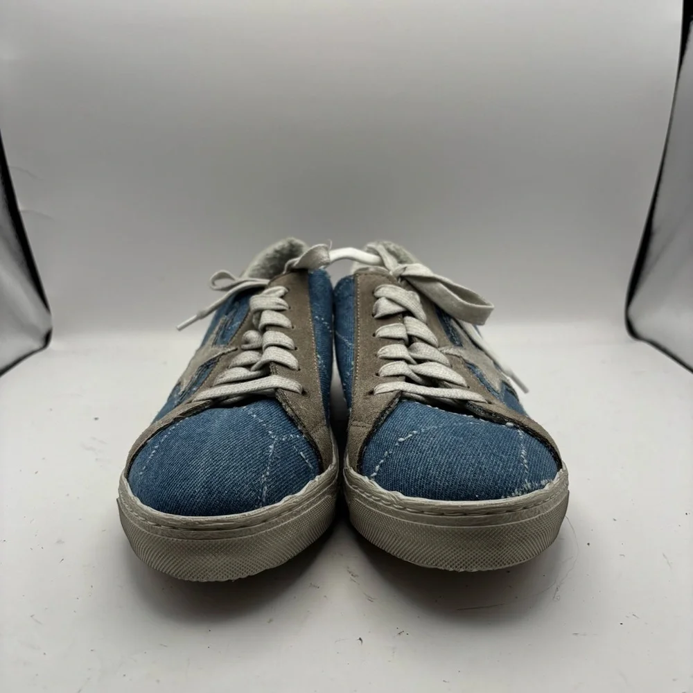 Meline Italy Italian Blue Fur-Lined Sneakers Size 41